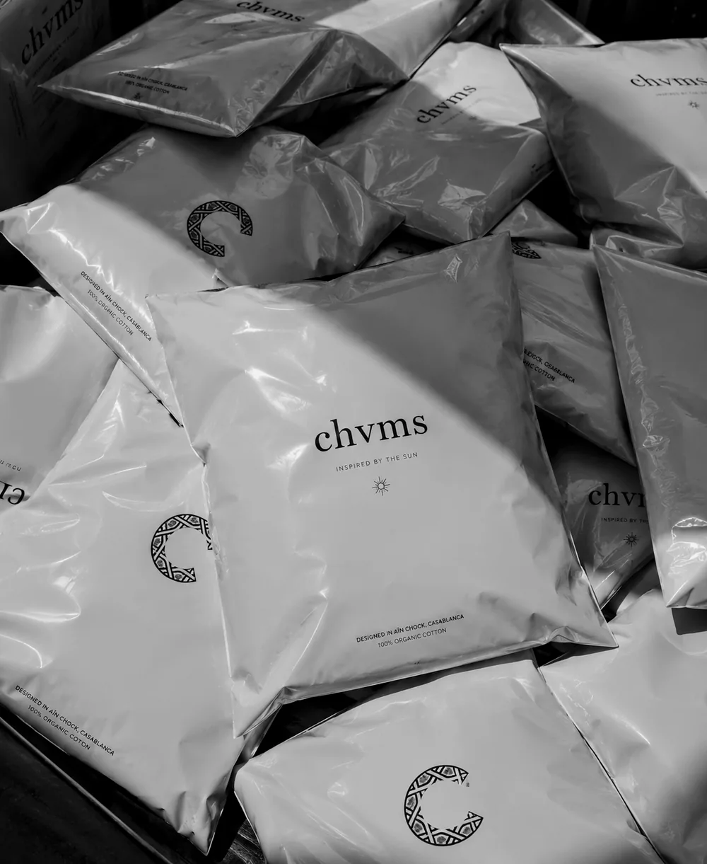 Emballages CHVMS empilés, série de production close